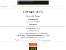 Tablet Screenshot of columbia.faith-baptist-church.us