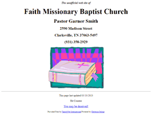 Tablet Screenshot of clarksville.faith-baptist-church.us